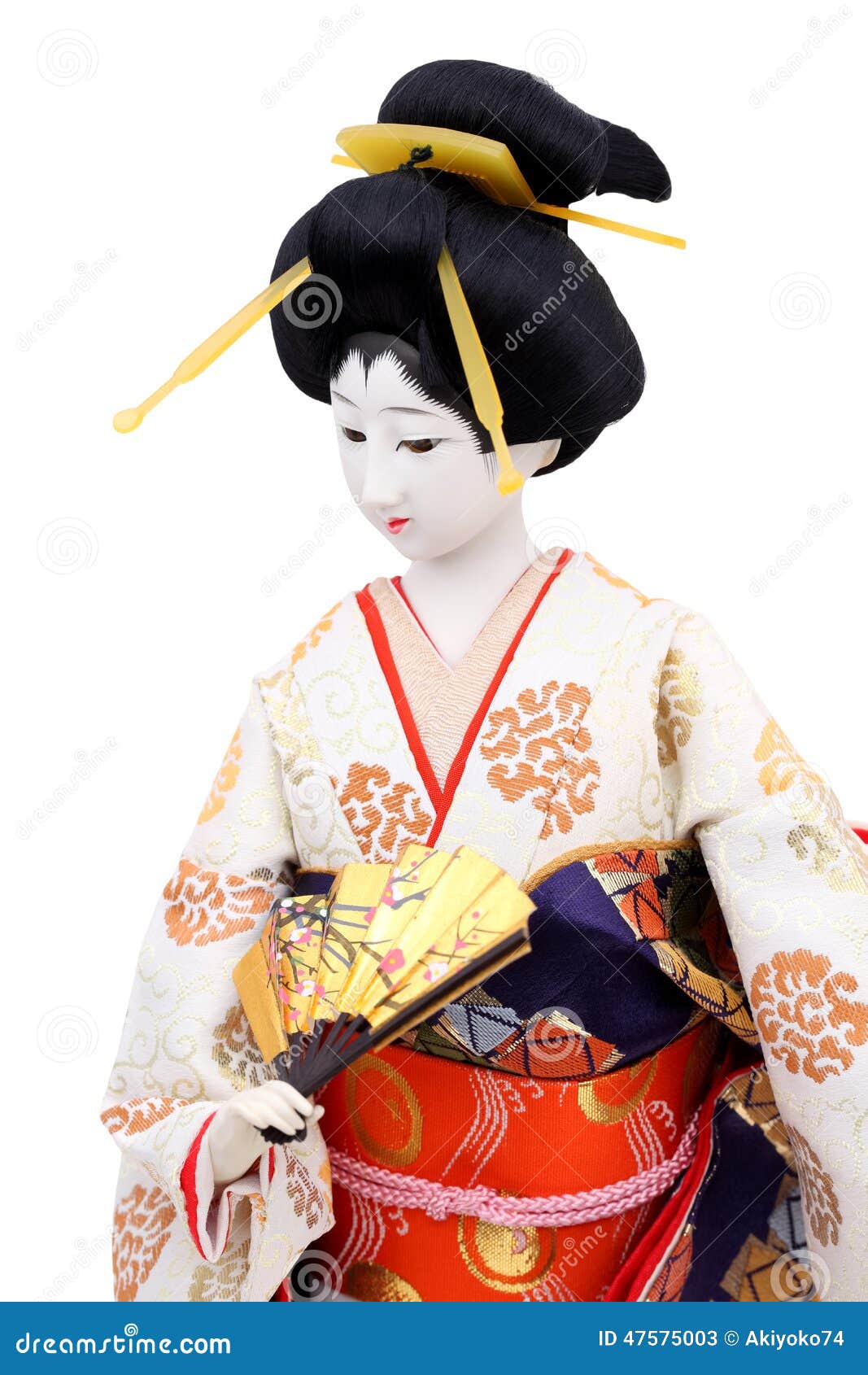 Traditional Japanese Geisha Doll Stock Image - Image of asian, folding ...
