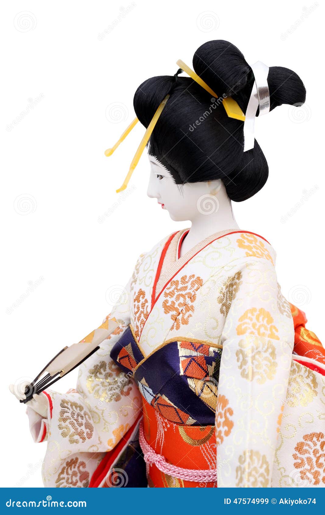 Traditional Japanese Geisha Doll Stock Image - Image of ethnic, folding ...