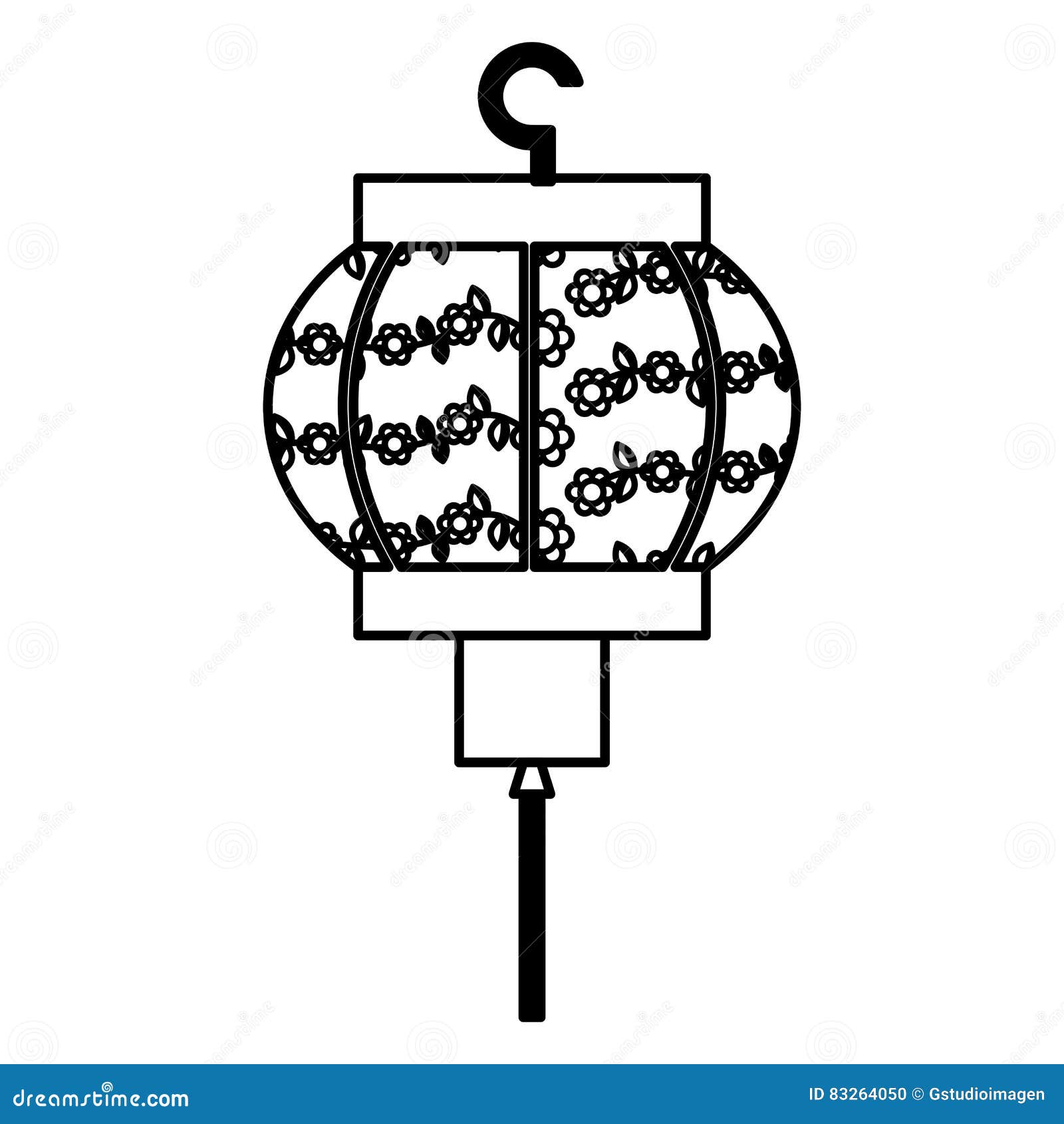 Traditional Japanese Lamp Icon Stock Illustration Illustration of