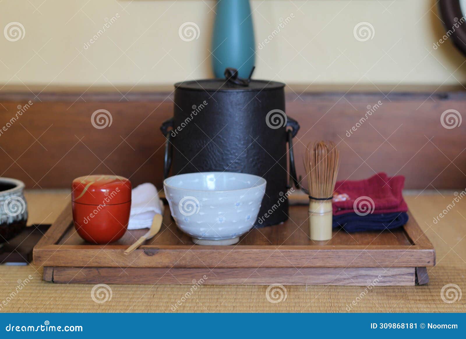 A Traditional Japanese Matcha Tea Set Stock Image Image of food