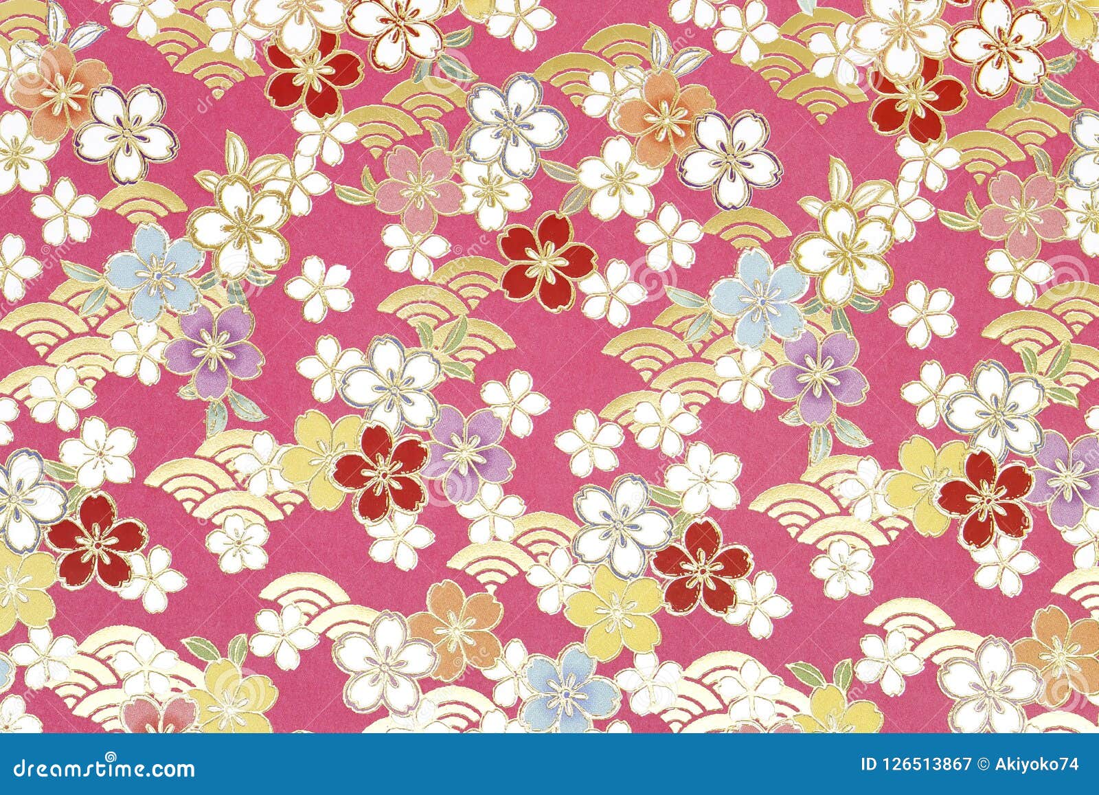 Traditional Japanese Pattern Origami Paper Stock Illustration