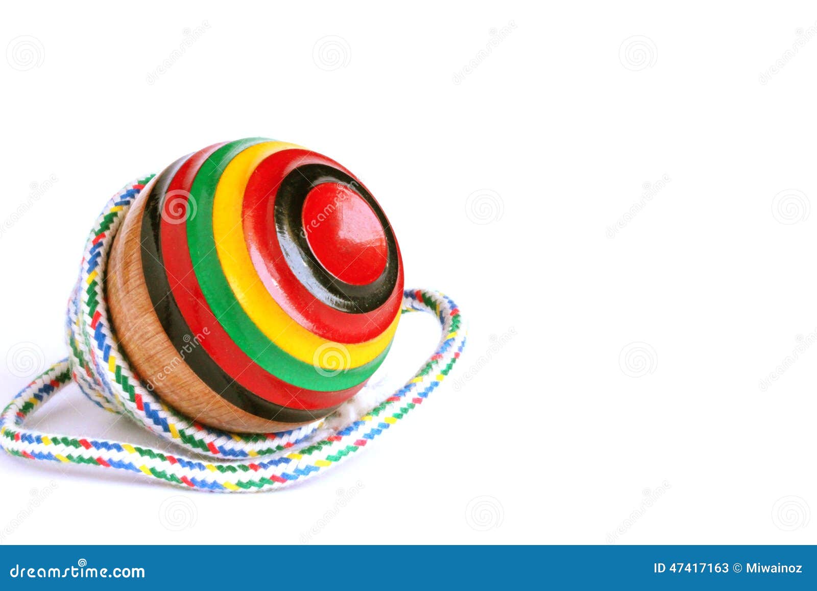 Traditional Japanese Spinning Top Stock Image Image of yellow, string