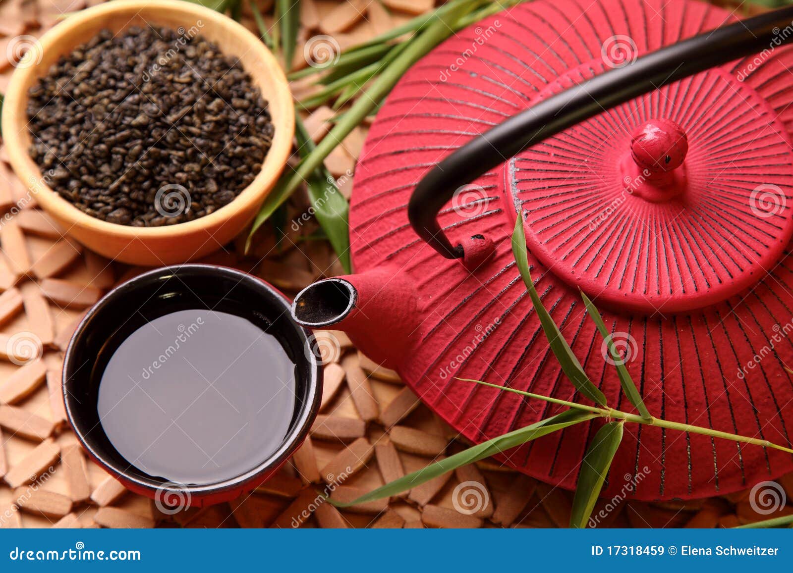 Traditional Japanese Teapot Stock Image Image of green, bamboo 17318459