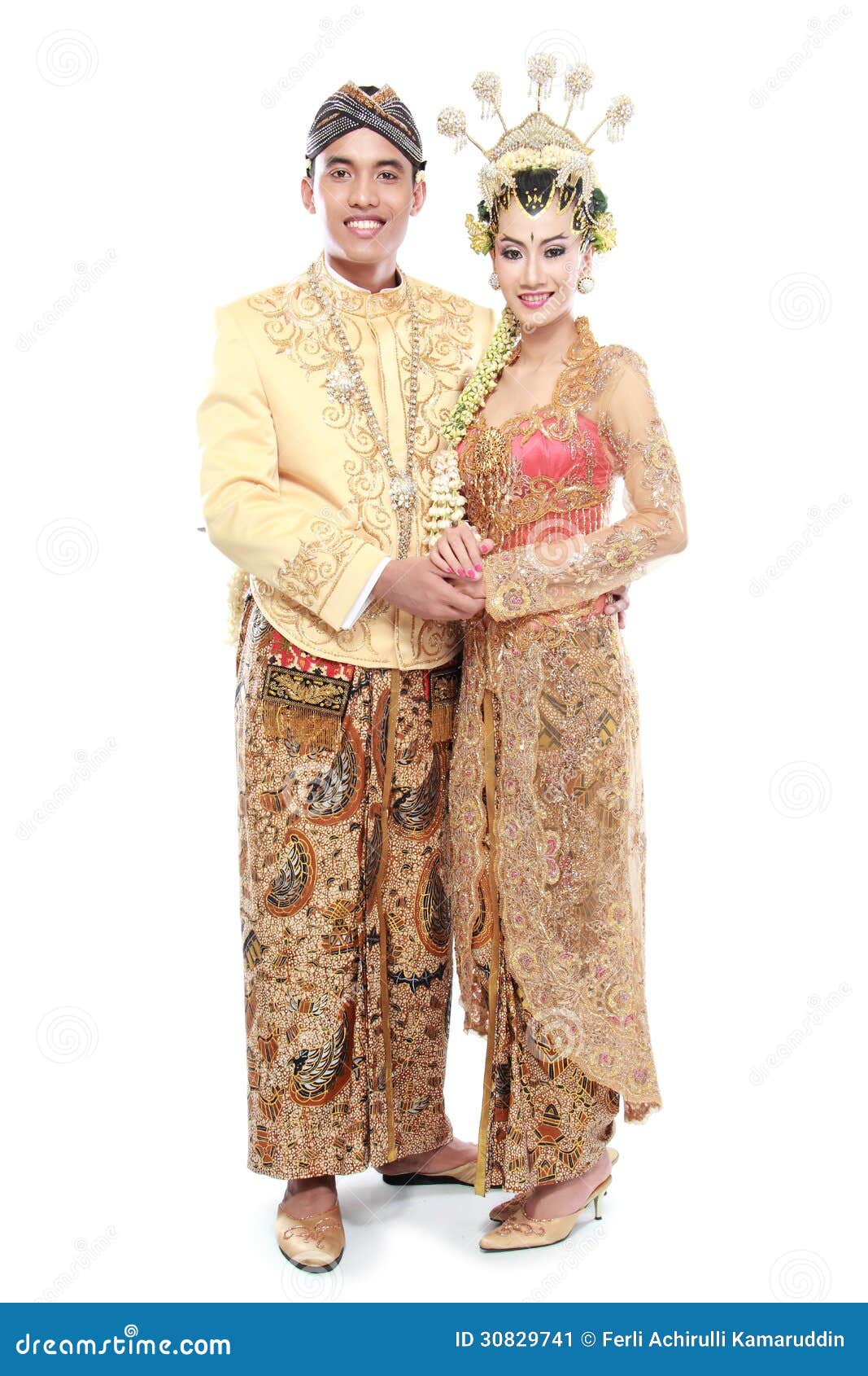 Traditional Java Wedding Couple Stock Image - Image: 30829741