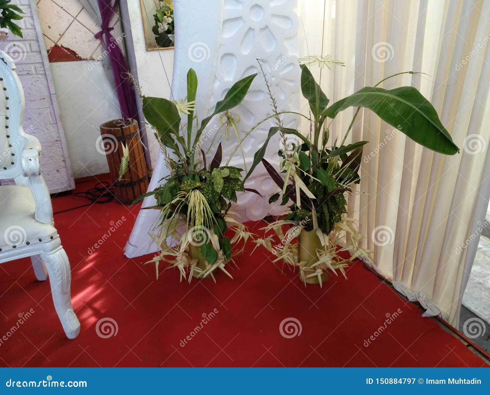 Traditional Javanese Bridal Decoration Or Called Kembar Mayang Stock Image Image Of Couple Blossom 150884797