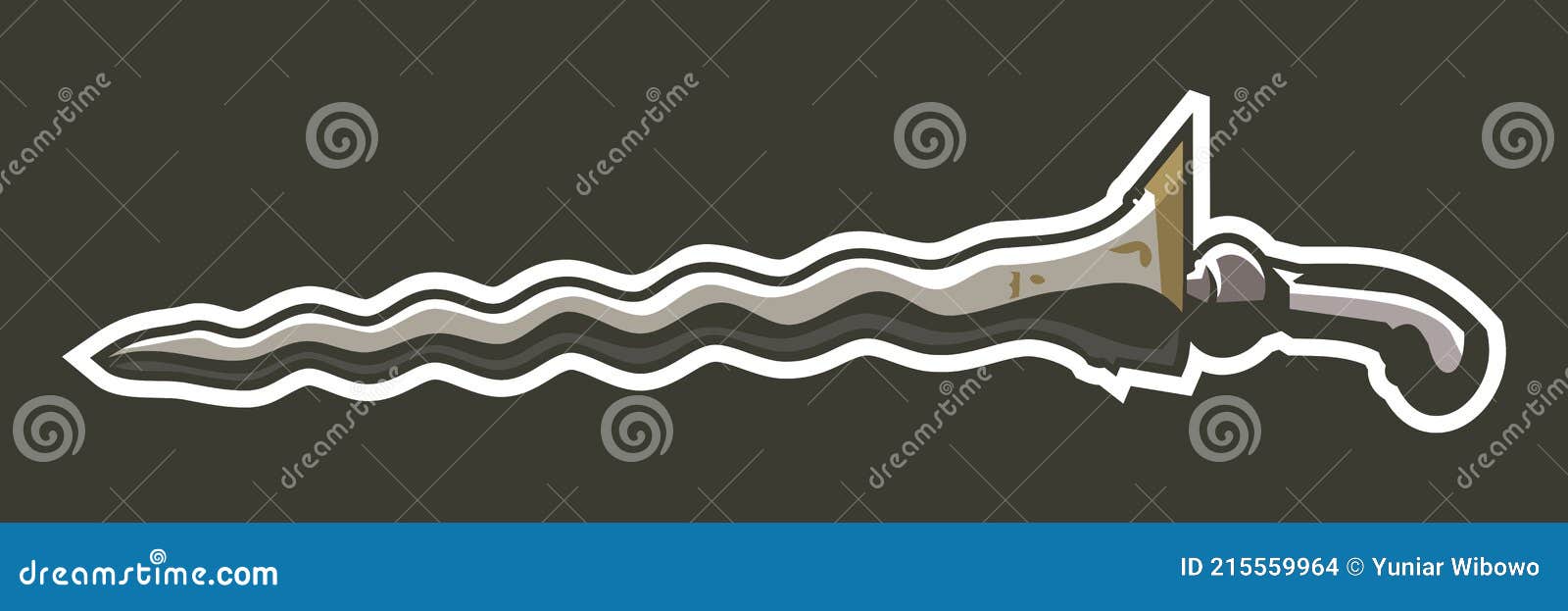 traditional javanese dagger kris or keris  .