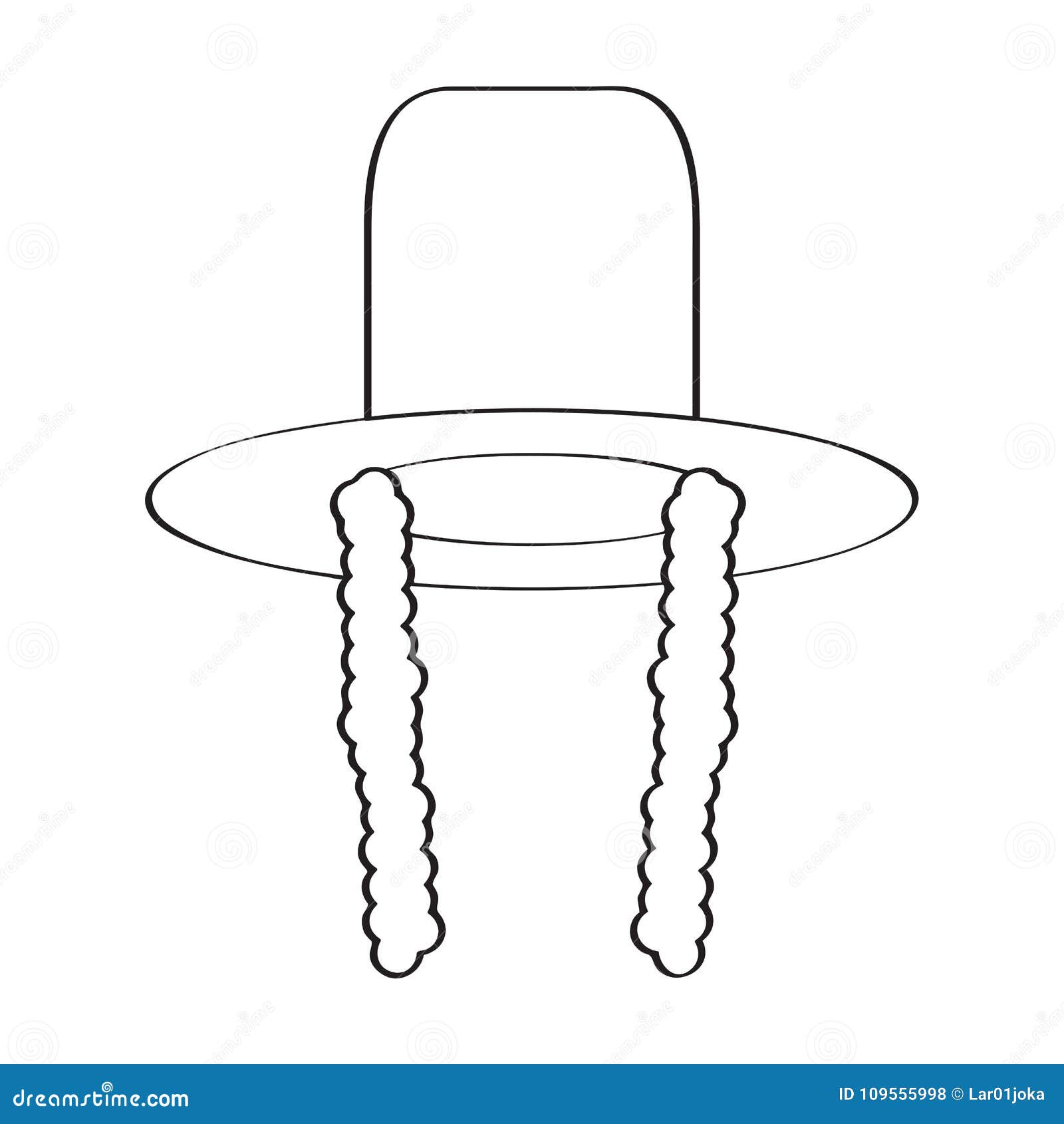 Traditional Jewish Hat Icon Stock Vector Illustration of religion