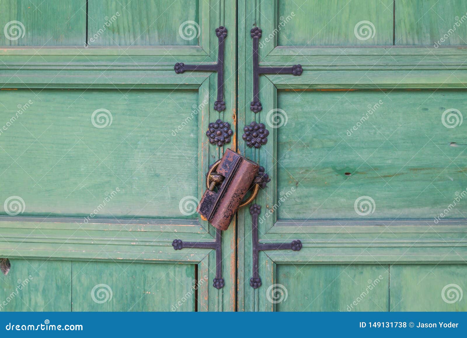 A Traditional Korean Door Lock Stock Photo Image of culture