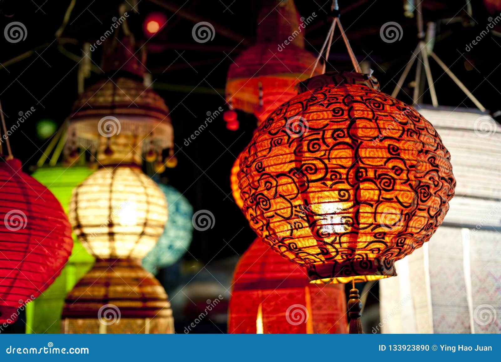 Traditional Lantern In Thailand Stock Photo - Image of crafts