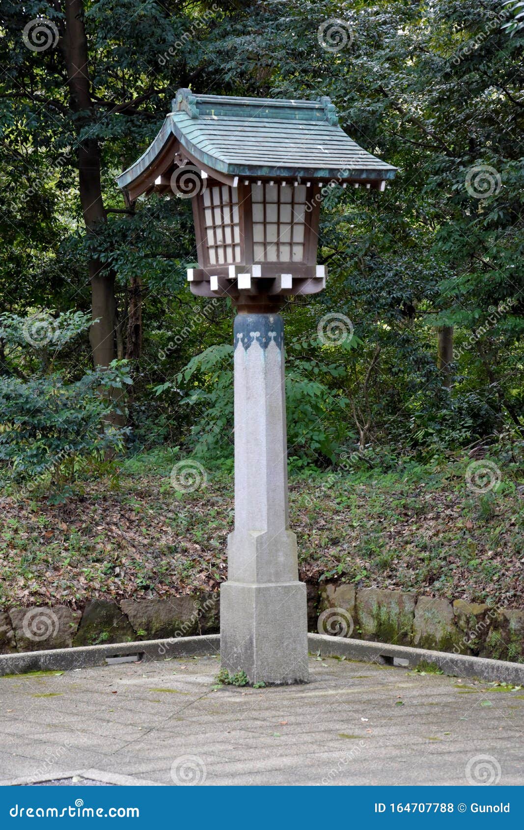 Traditional Lantern at Meiji Shrine in Japan Stock Photo - Image of ...