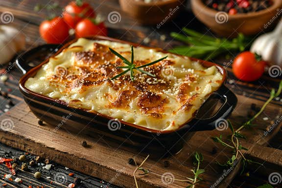 Traditional Lasagna Made with Minced Beef Bolognese Sauce. Generative ...