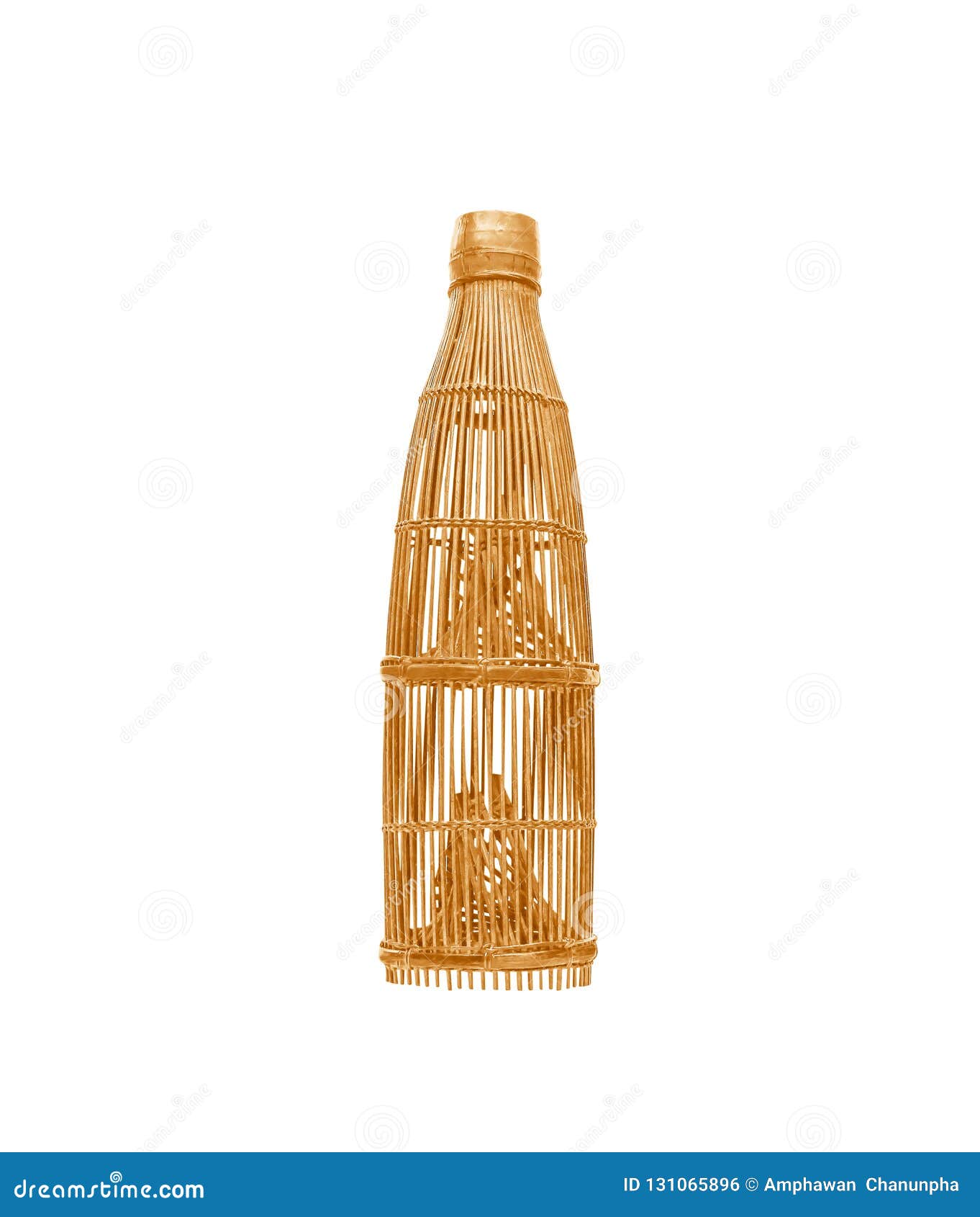 The Traditional Local Bamboo Fish Trap Patterns Isolated on White  Background Stock Photo - Image of design, handmade: 131065896