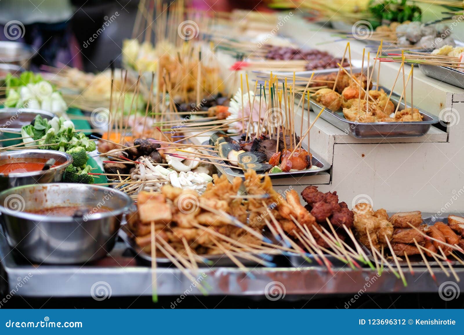 Traditional Lok-lok Street Food from Asia Stock Photo - Image of