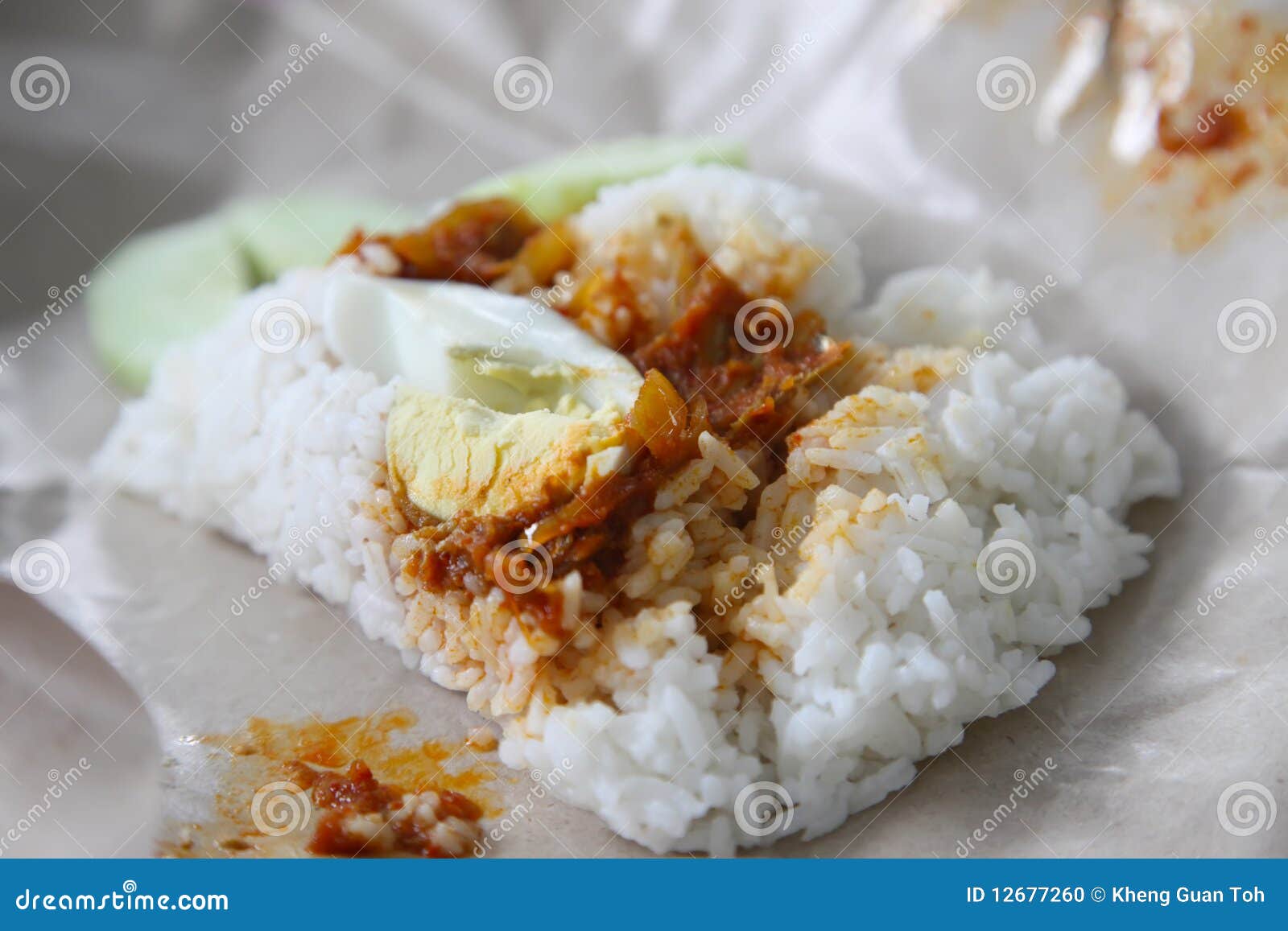 Traditional Malaysian Coconut Rice Stock Photo Image of fish, banana