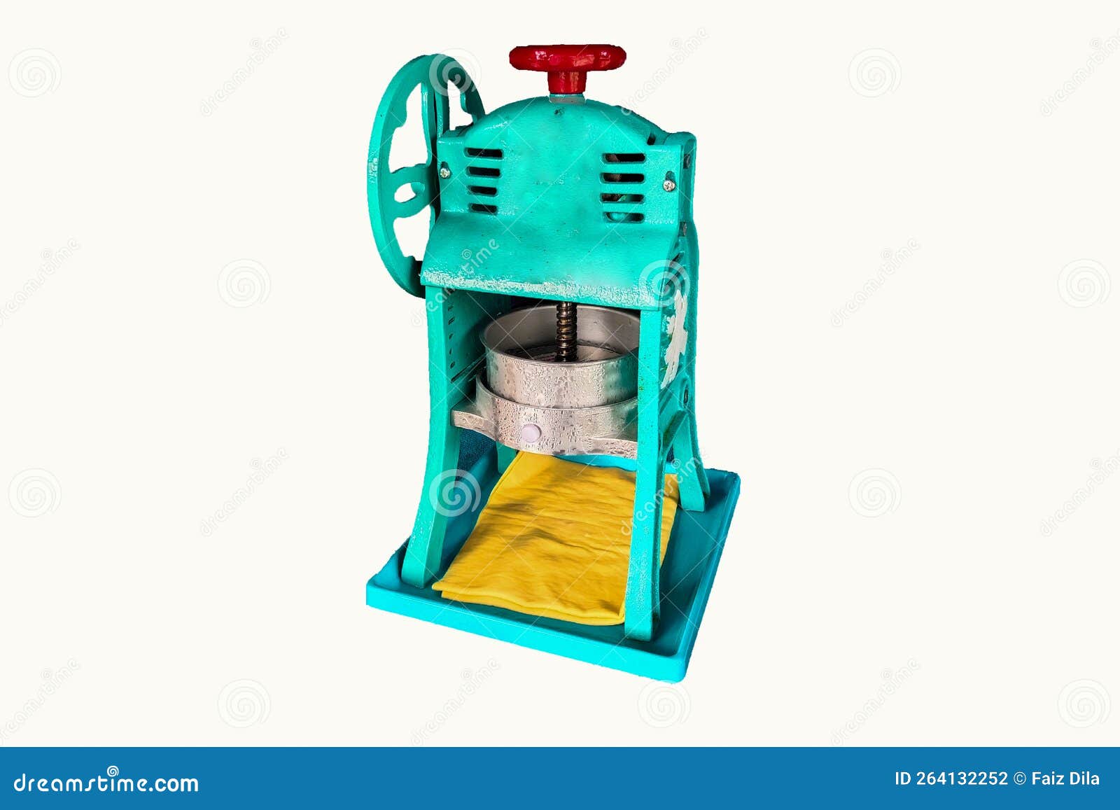 Traditional Manual Ice Shaver on White Background. Stock Illustration
