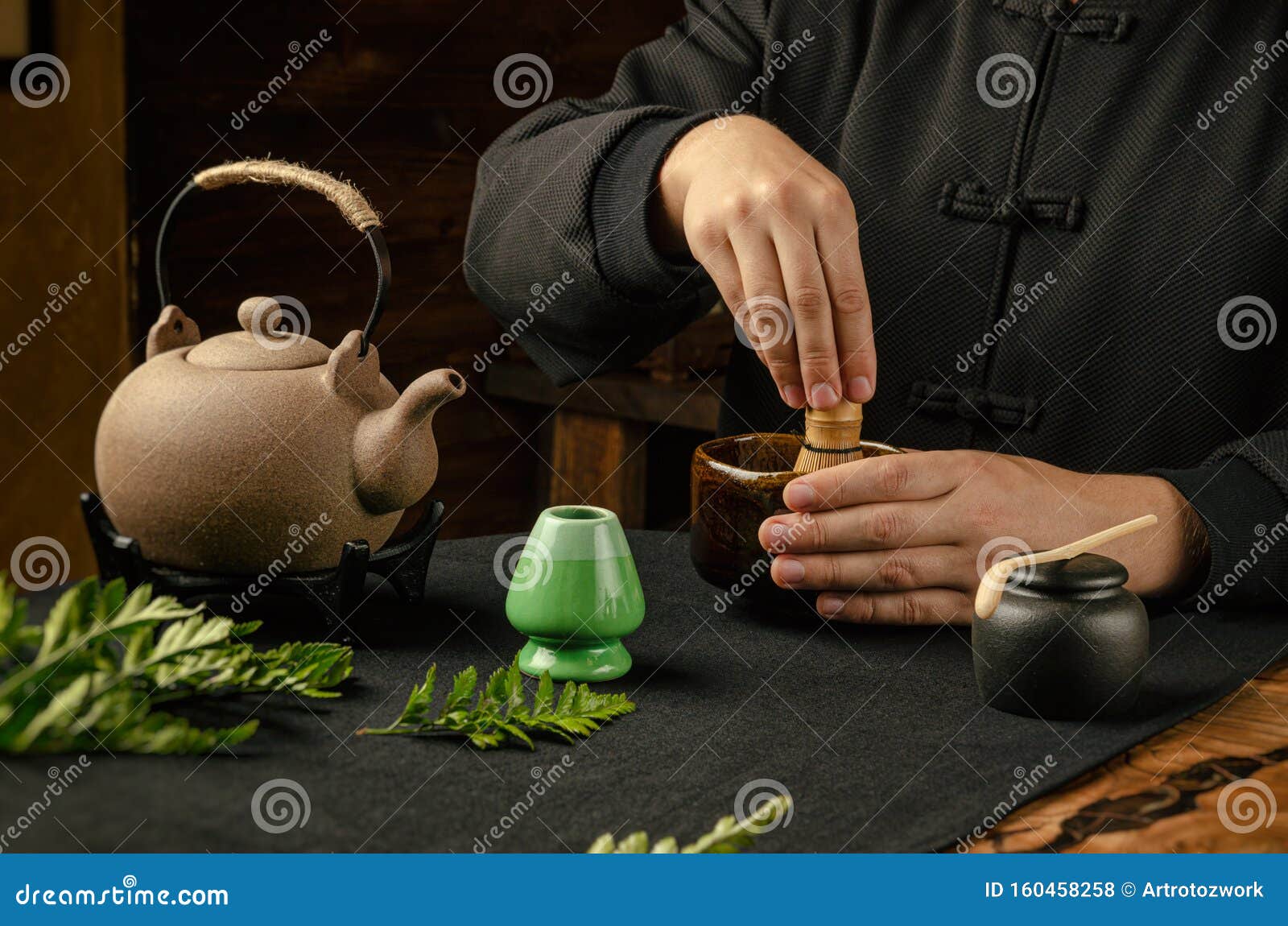 Traditional Matcha Tea Preparation Stock Photo Image of maccha