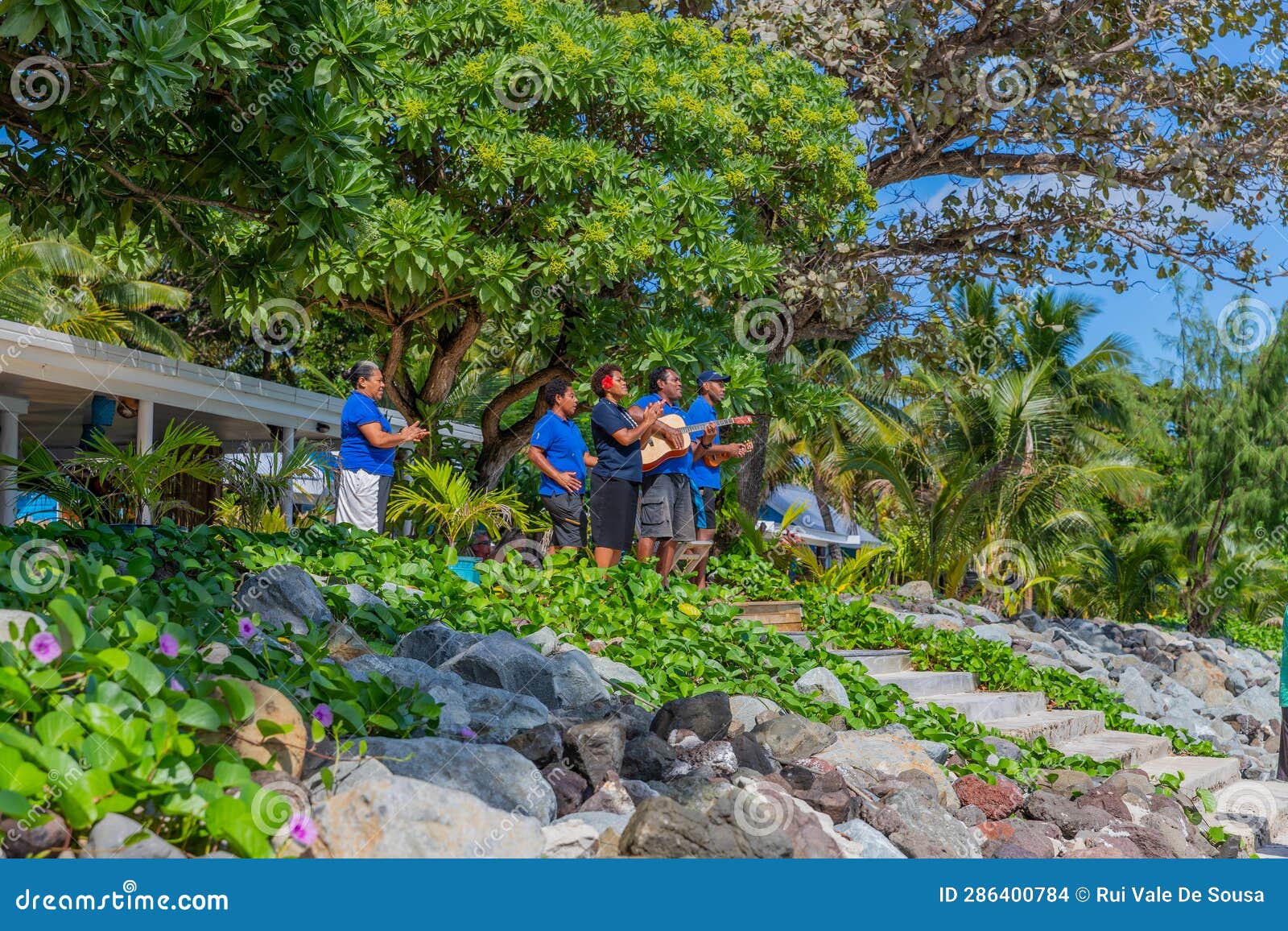 Traditional Meke Performance at the Blue Lagoon Editorial Stock Image ...