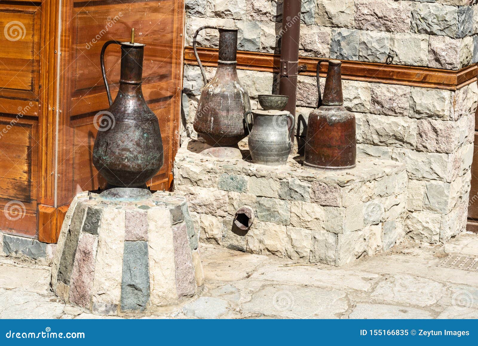 traditional metalware in lahic village of ismayilli region in azerbaijan