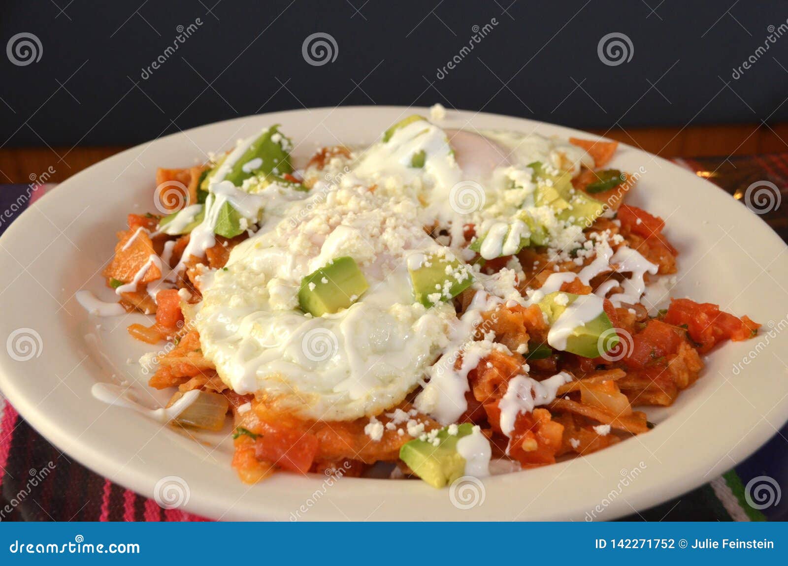 Mexican Eggs stock photo. Image of traditional, avocado - 142271752