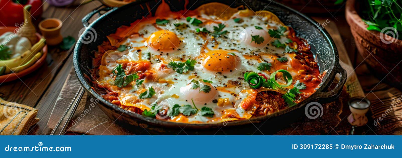 a traditional mexican breakfast with dishes such as chilaquiles.