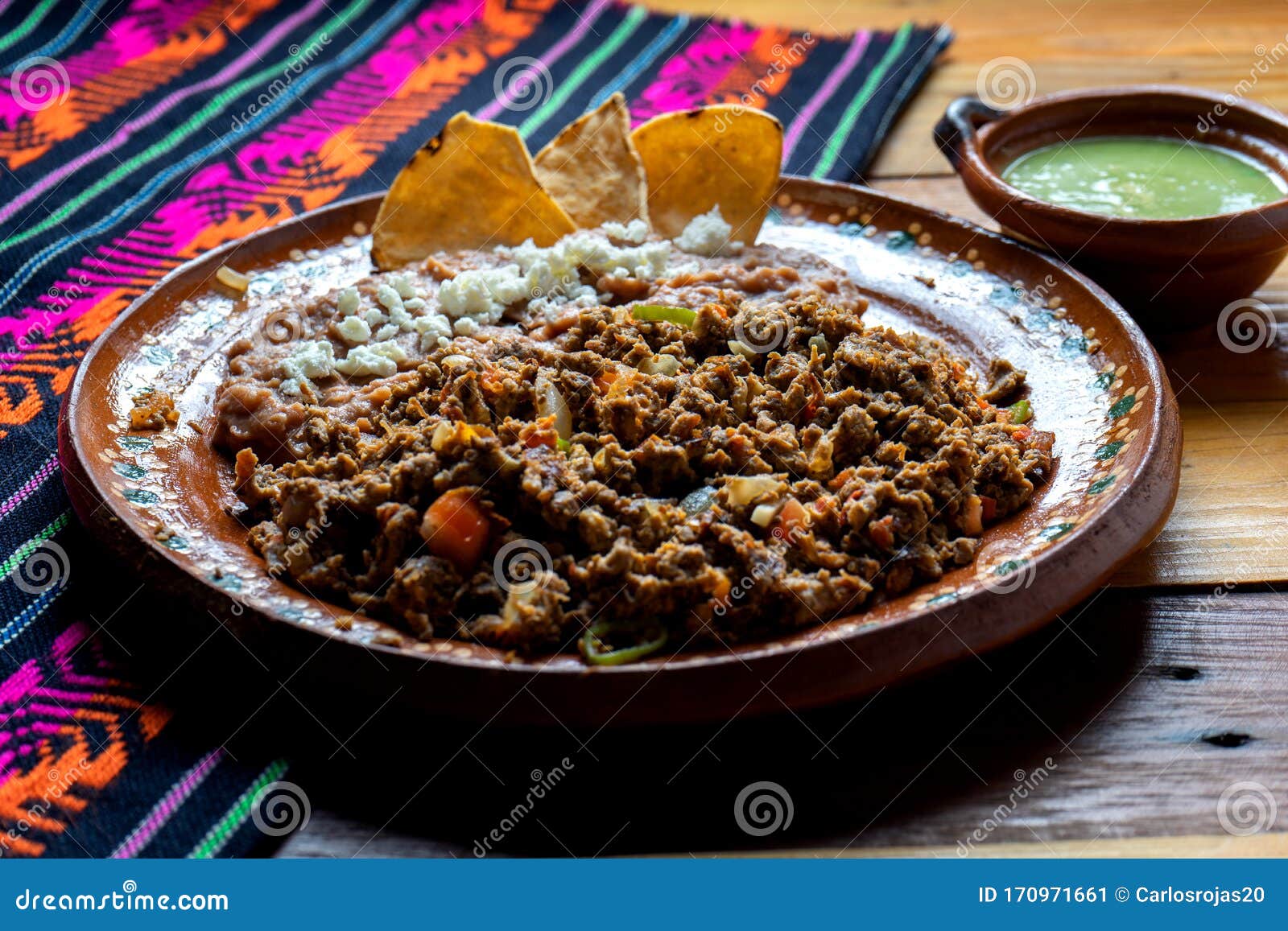 Mexican machaca with egg stock image. Image of mexico - 170971661