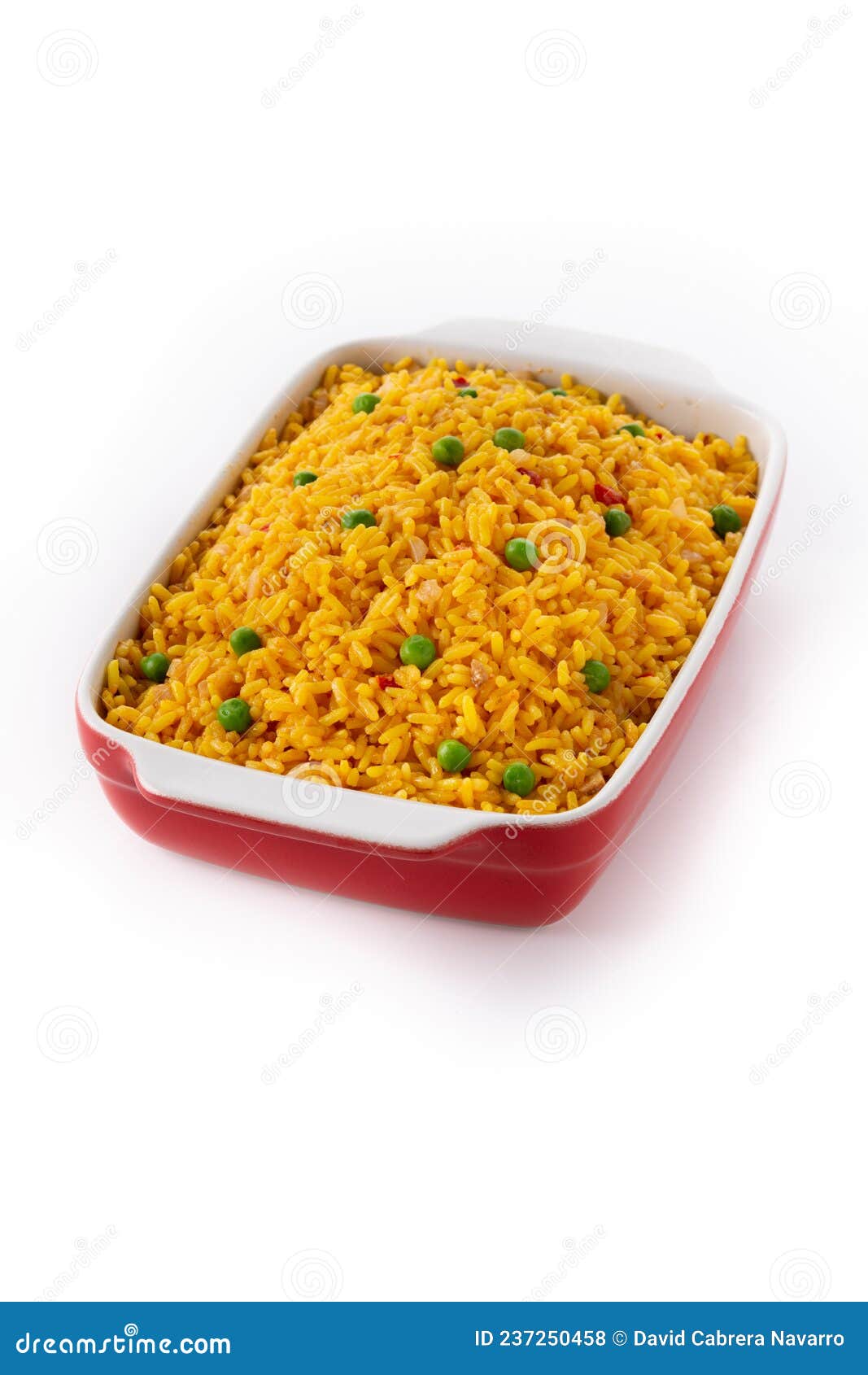 Traditional Mexican Rice Served with Green Peas Stock Photo - Image of ...