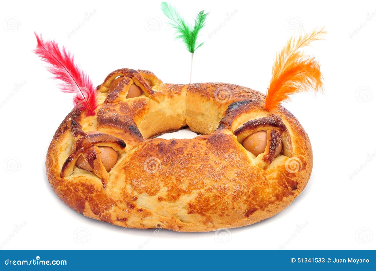 traditional mona de pascua typical in spain, a cake with boiled