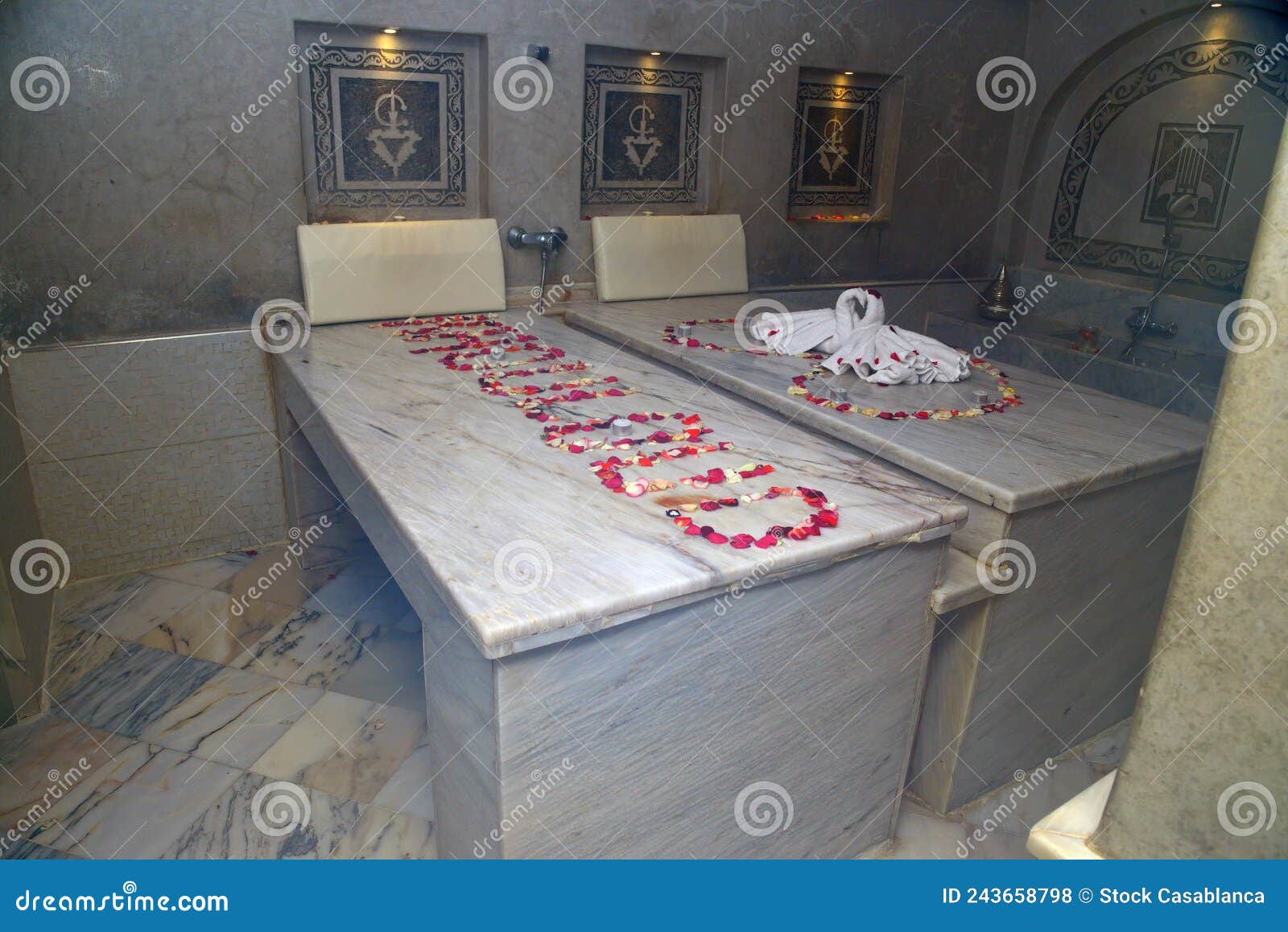 Traditional Moroccan Bath in a Spa. Stock Photo Image of henna