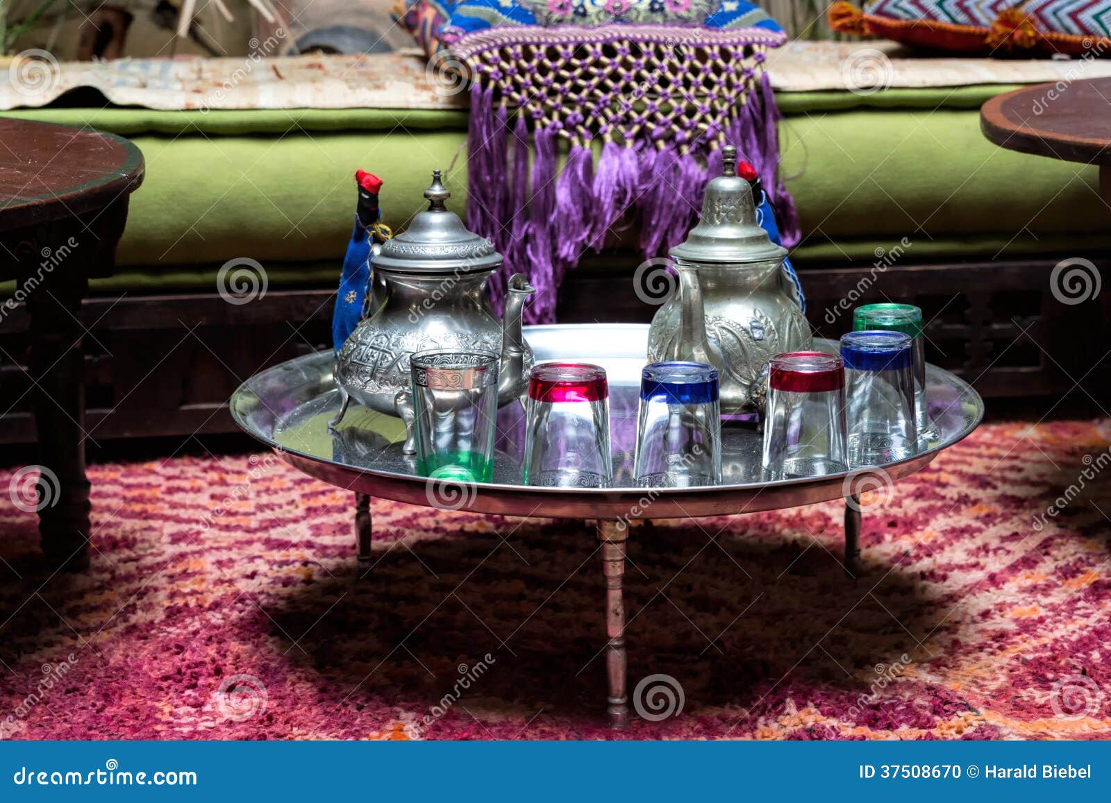 Traditional Moroccan Tea Service Stock Photo Image of mint, typical