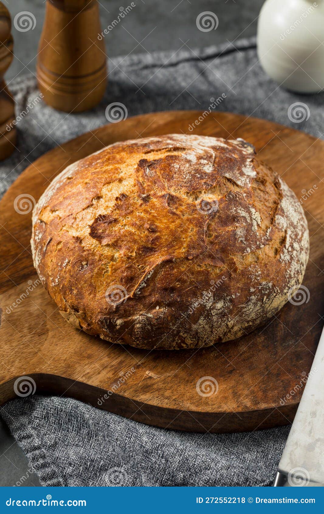 Traditional No Knead Peasant Bread Stock Photo Image of traditional, knead 272552218