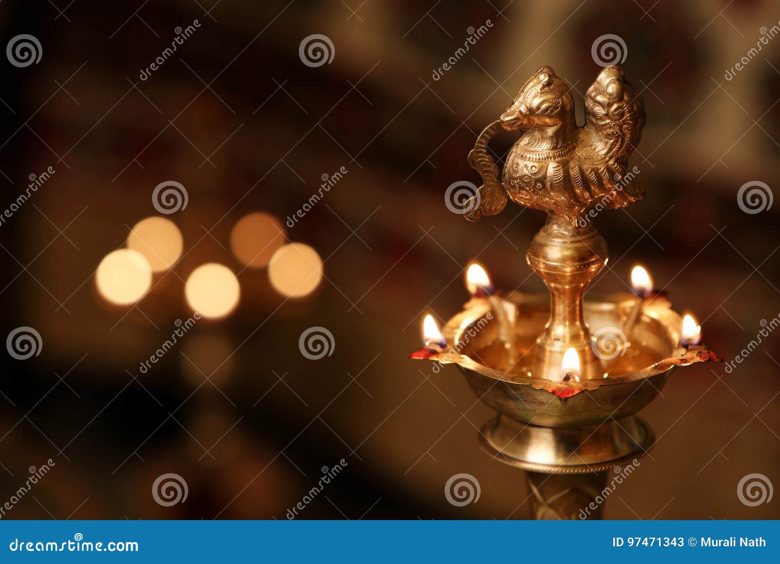 Traditional Oil Lamp with Flame Stock Image Image of decoration
