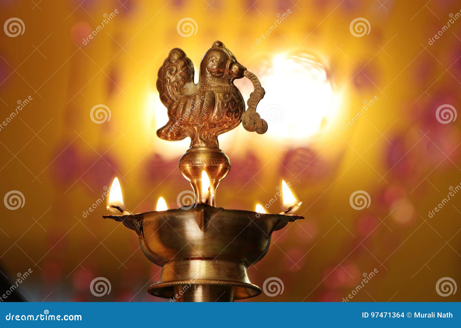 Traditional Oil Lamp with Flame Stock Photo Image of concept