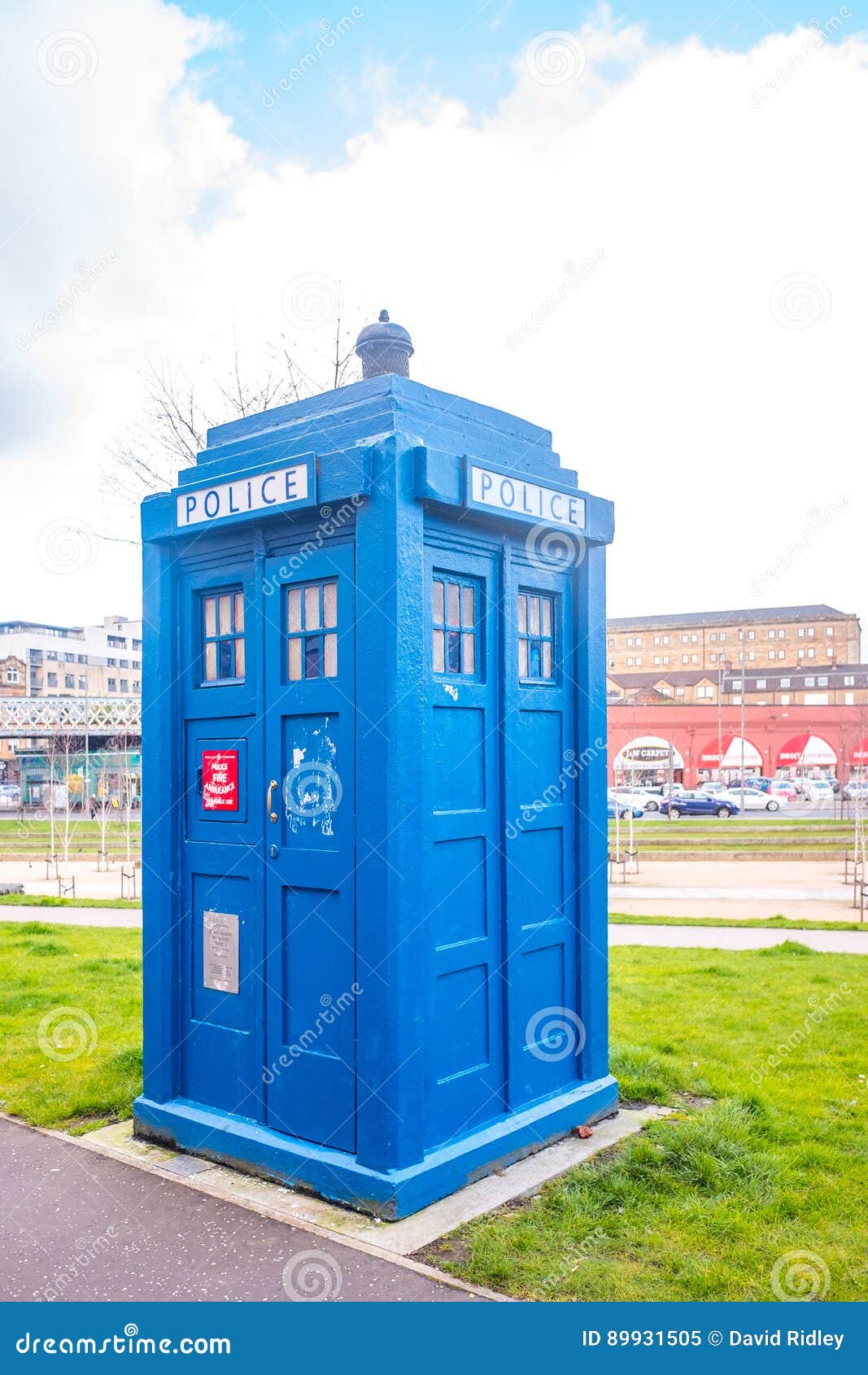 Traditional Old Blue Police Box in Glasgow Scotland Editorial Image ...