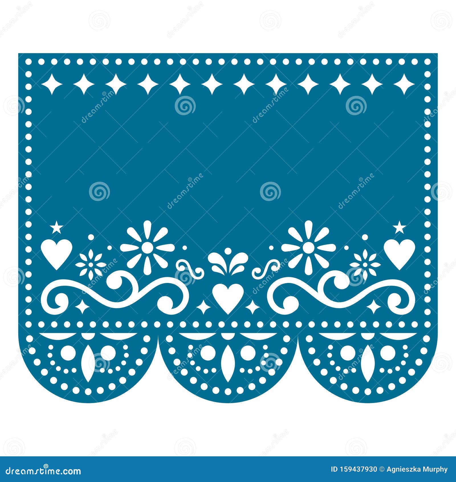 papel picado  template  with no text, mexican paper decoration with flowers and geometric s - greeting card or in