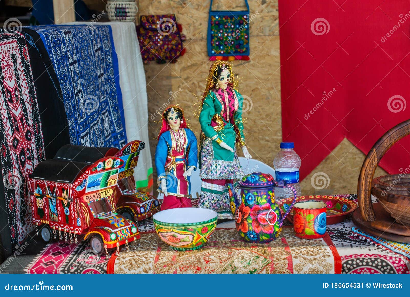 Traditional Pakistani Dolls and Souvenirs Stock Image Image of asian