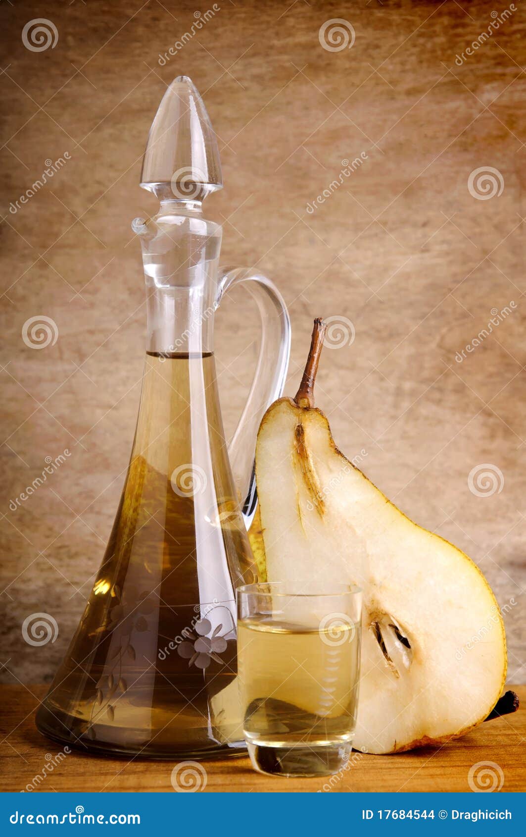 Traditional pear brandy stock photo. Image of liquid 17684544
