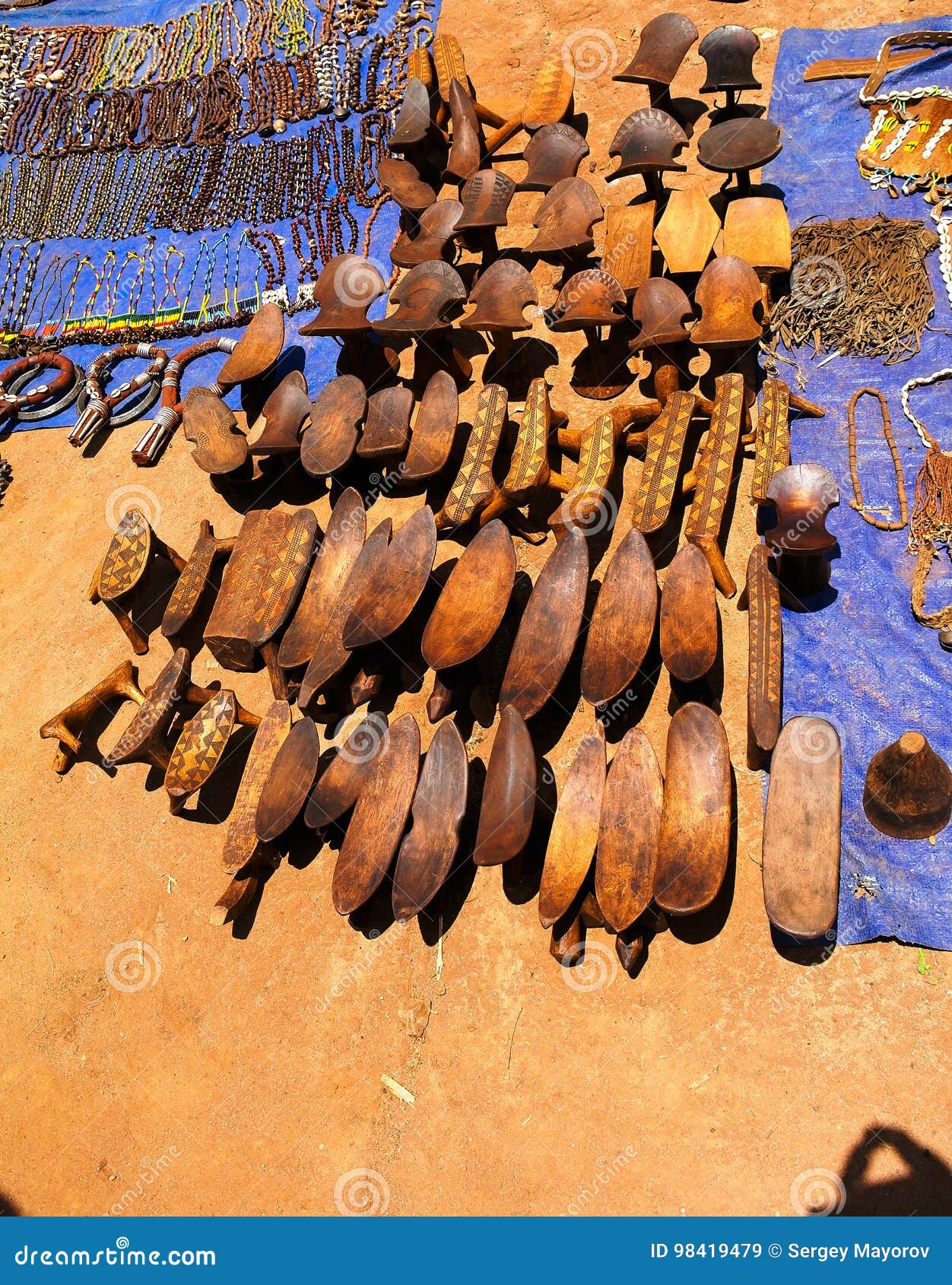 Local Market Tool >> Traditional Pillow Bench At Handicrafts Local Market Kei Afer Omo Local Market Tool >> Traditional Pillow Bench At Handicrafts Local Market Kei Afer Omo