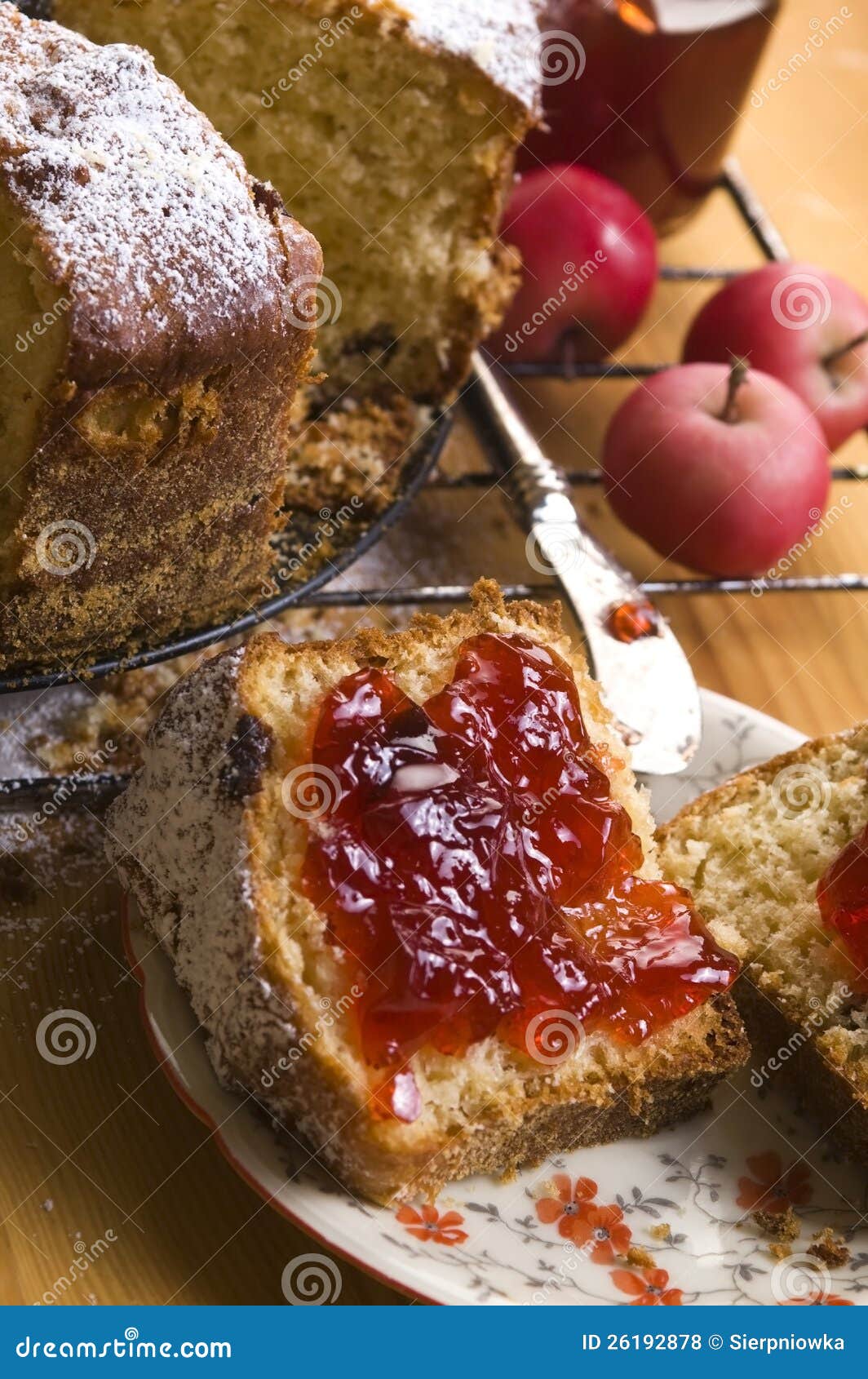 Traditional Polish Cake with Apple Marmelade Stock Photo Image of