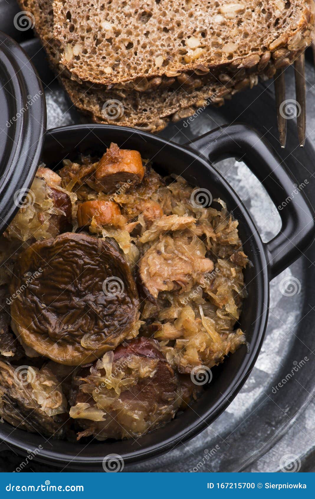 Traditional Polish Sauerkraut Bigos with Mushrooms and Plums for ...