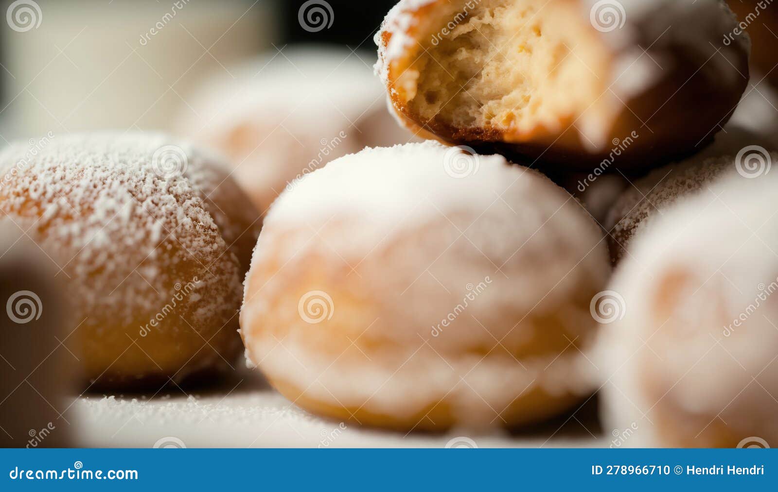 Traditional Polish Sweets Doughnuts . Generative Ai Stock Photo Image
