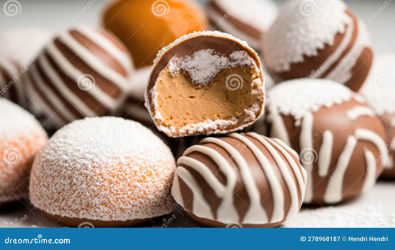 Traditional Polish Sweets Doughnuts . Generative Ai Stock Image Image