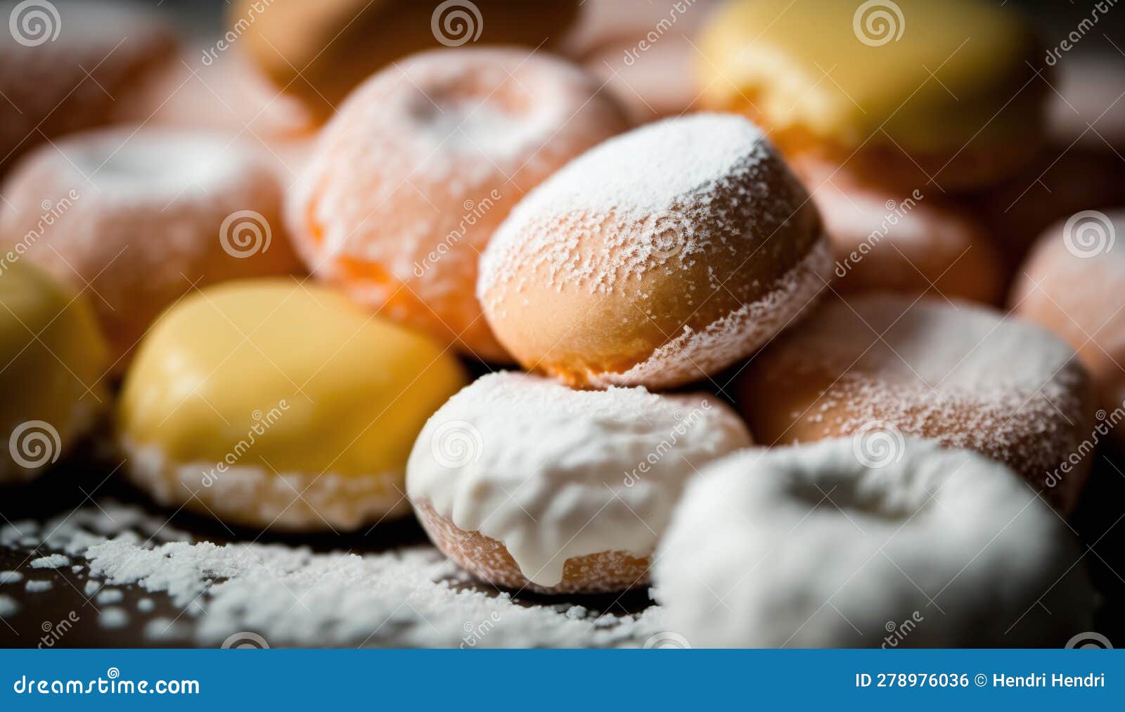 Traditional Polish Sweets Doughnuts . Generative Ai Stock Photo Image