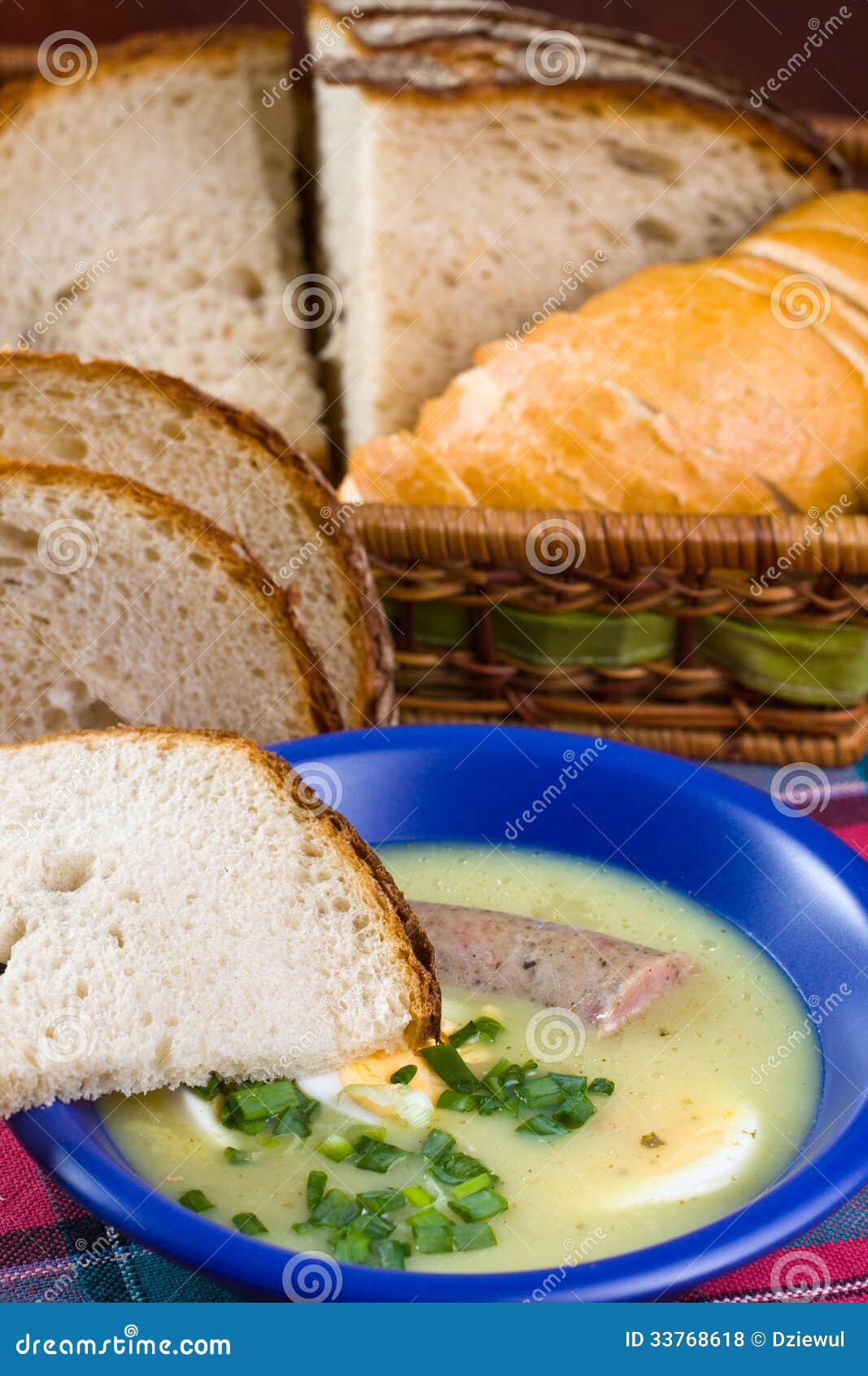 Traditional Polish White Borscht Stock Photo Image of pepper, bread