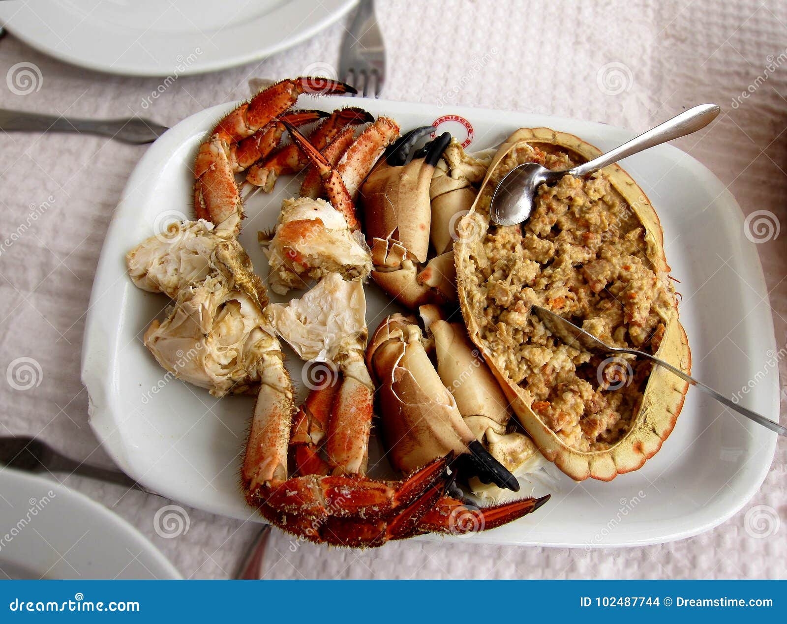 Traditional Portuguese Seafood Dish Brown Crab, Also Known As Sapateira