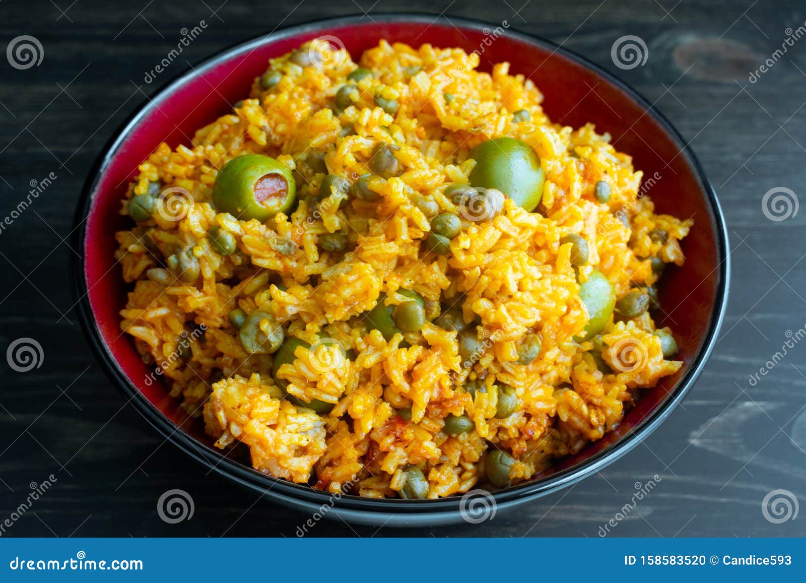 bowl of arroz con gandules