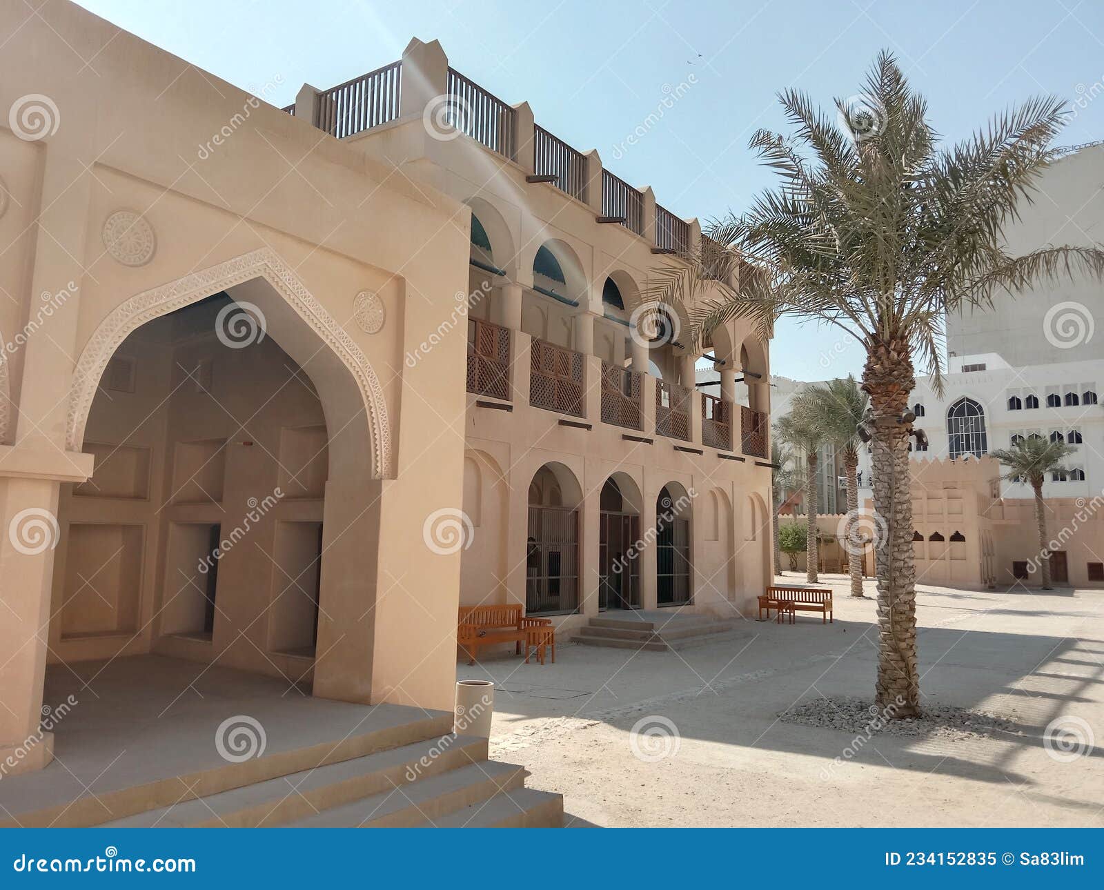 Traditional Qatari House, Doha Stock Image Image of plaza, villa
