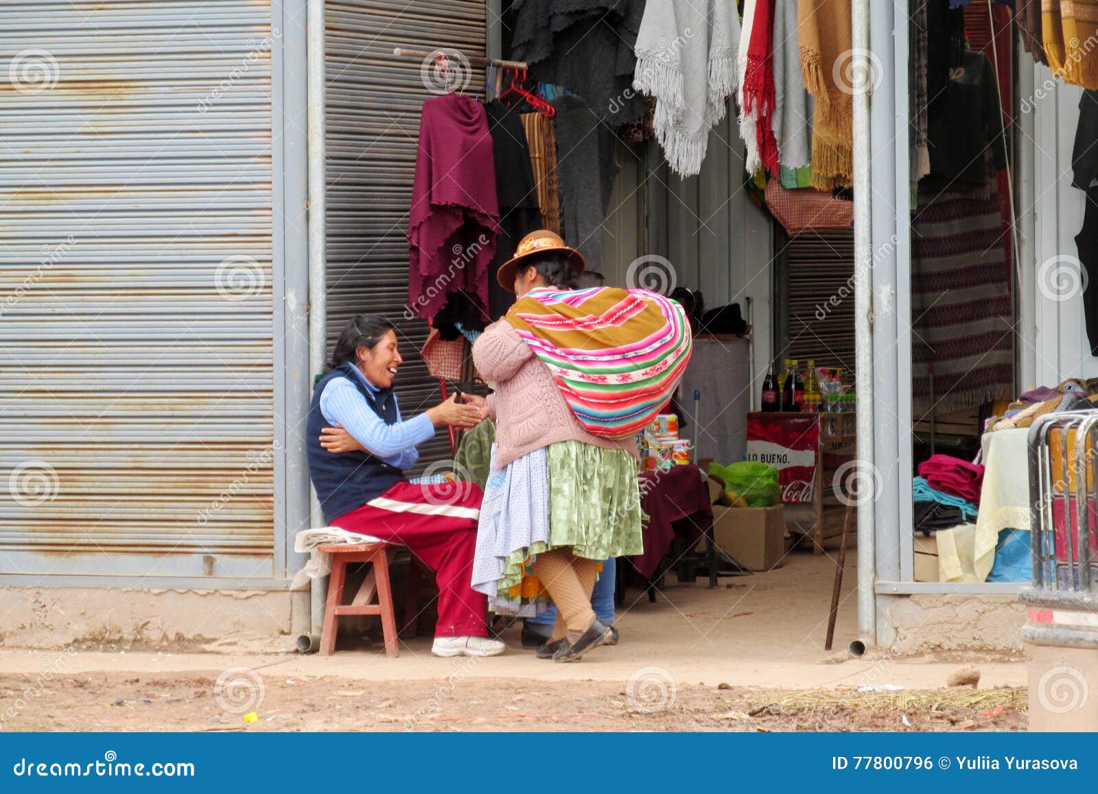 Traditional Quechua Woman On The Street In Bolivia Editorial Photo