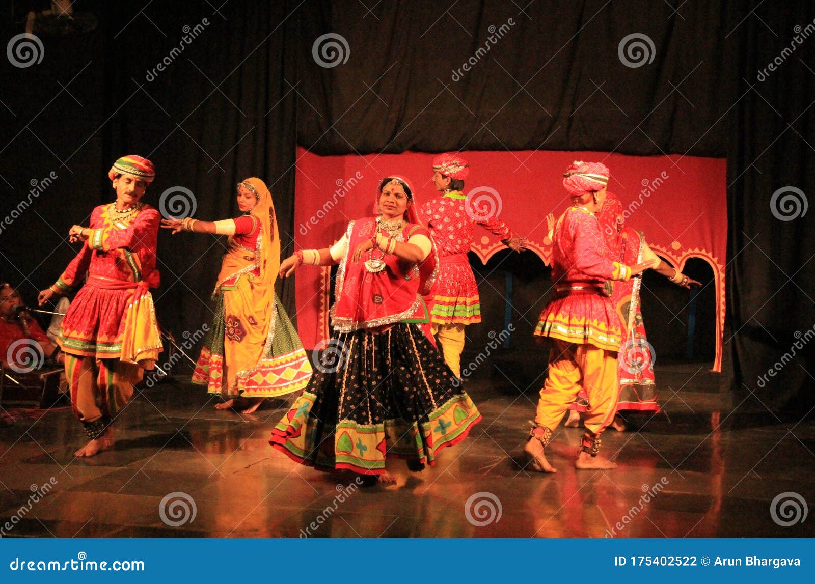 Traditional Rajasthani Folk Dancers Perform in Show Editorial