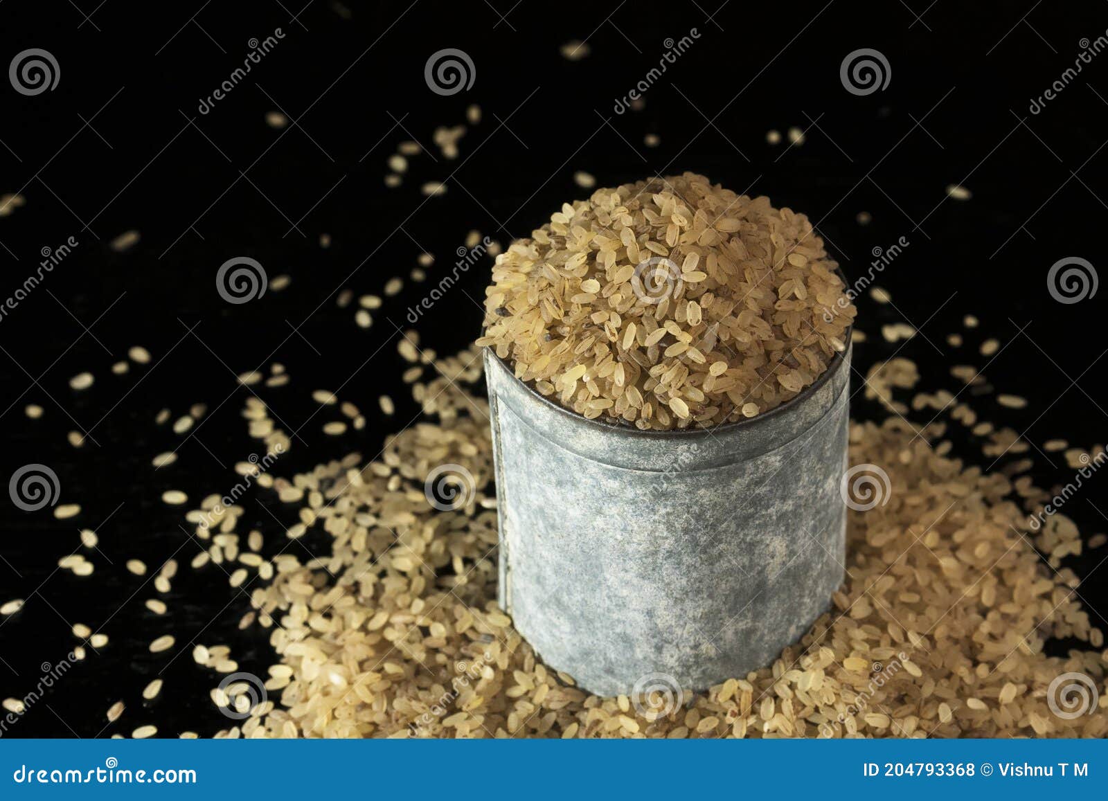 Traditional Raw Rice Measuring Container in Kerala Stock Photo Image