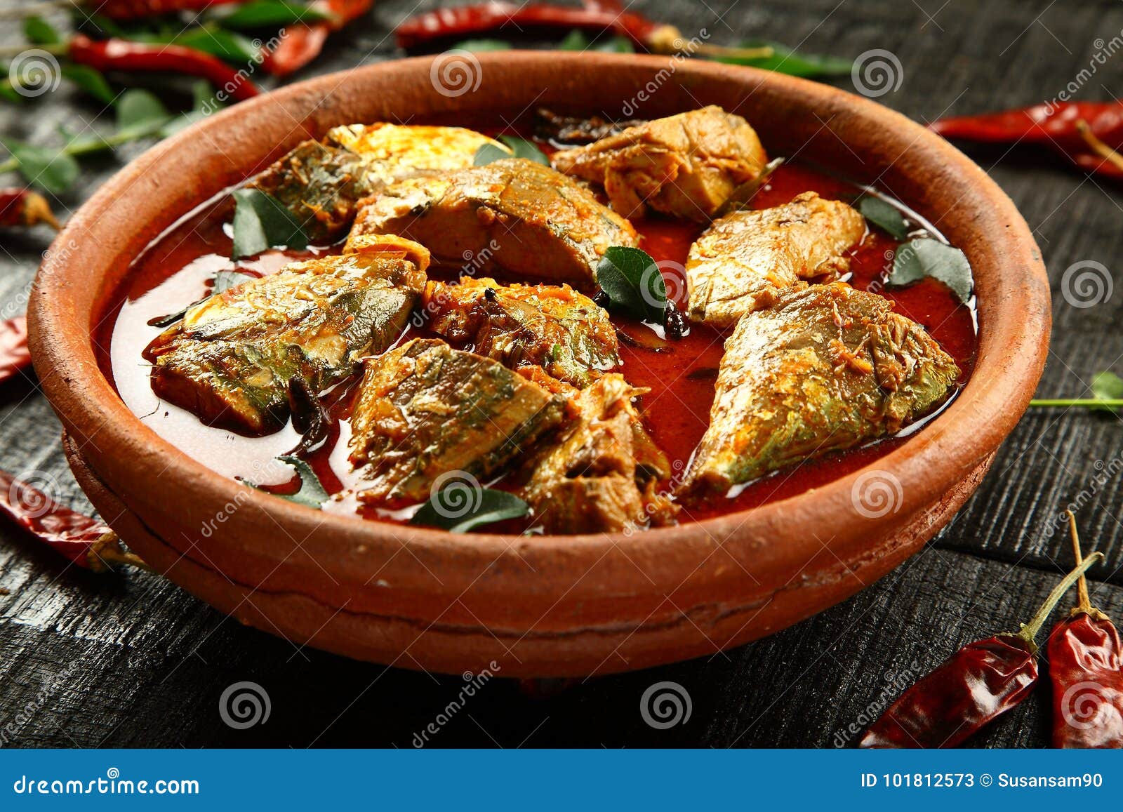 Traditional Recipe Kerala Fish Curry Stock Image - Image of delicious